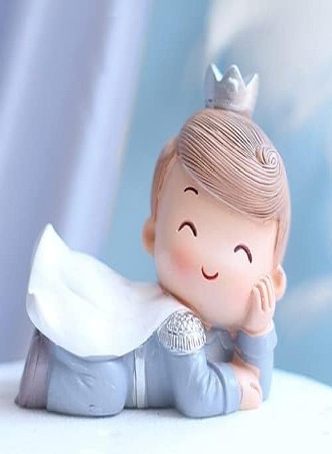 The Pot Dealer Mini Princess Miniature Flying Prince Boy Resin Showpieces for Gift and Home Decor Mini Garden Figurines Doll Statue Boy Ideal Gift for Friends (Crown Prince) - Image 2